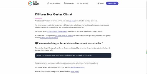 Nos gestes climats